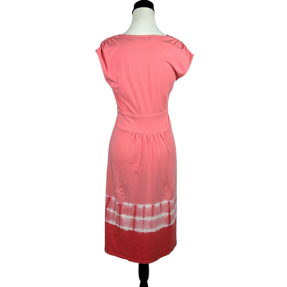 Land's End Wrap Dress XS Coral Pink Fit & Flare Wedding Beach Brunch Summer - Picture 5 of 11